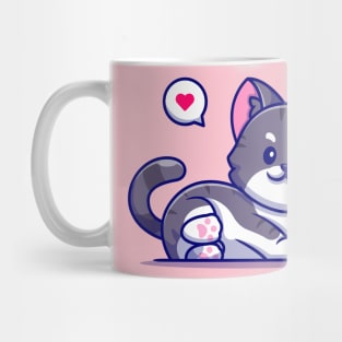 Cute Cat Lay Cartoon Mug